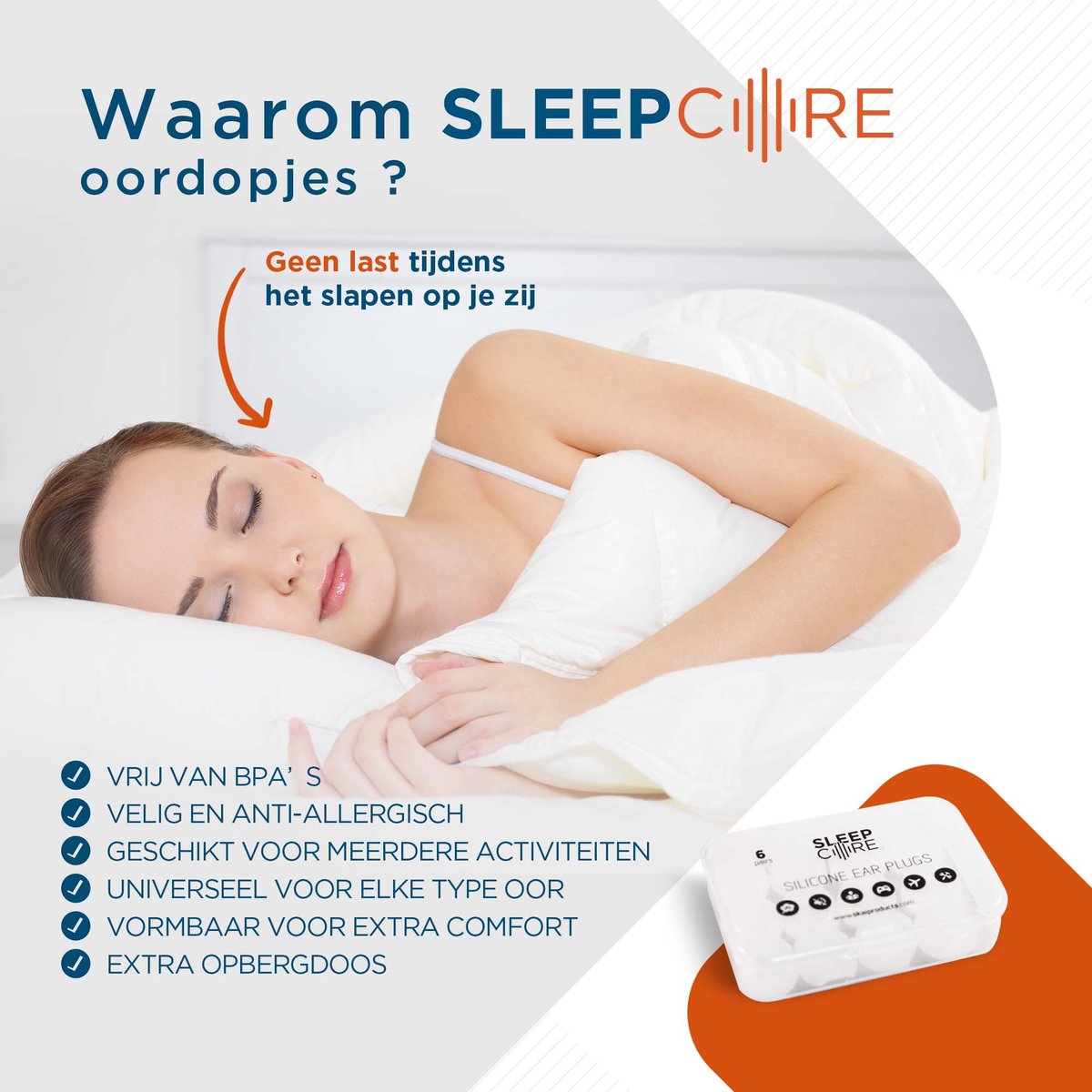 SleepCore® - 12x Slaap Oordopjes - Snurken - Slaapoordoppen - Zwem Oordoppen - Slapen - Geluidsoverlast